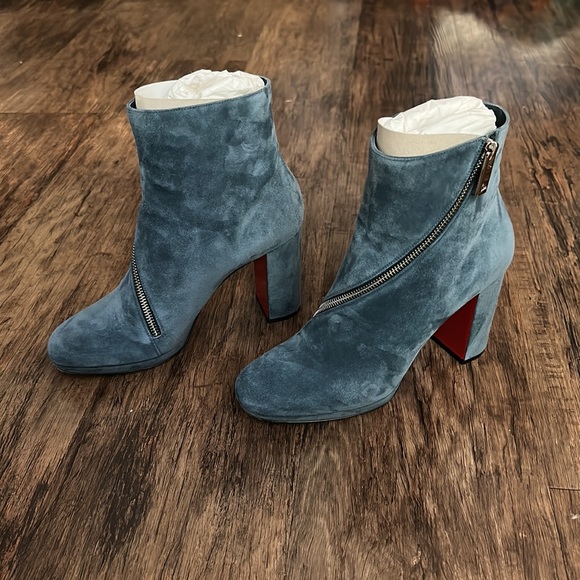 Christian Louboutin Birgitta 100 Suede Ankle Boots Women - Picture 3 of 7